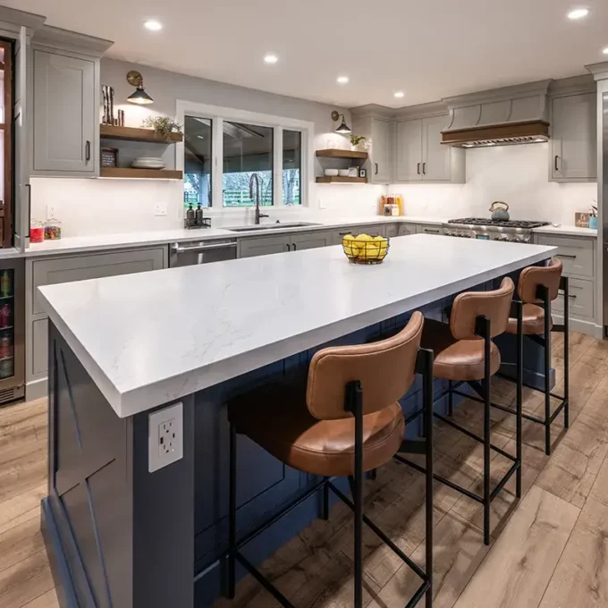 Efficient Island Table Kitchen