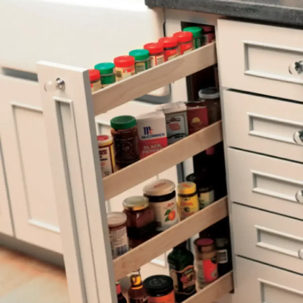 Hidden Spice Racks near the Oven